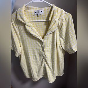 GINGHAM PJ SET NEW WITHOUT TAGS SIZE L